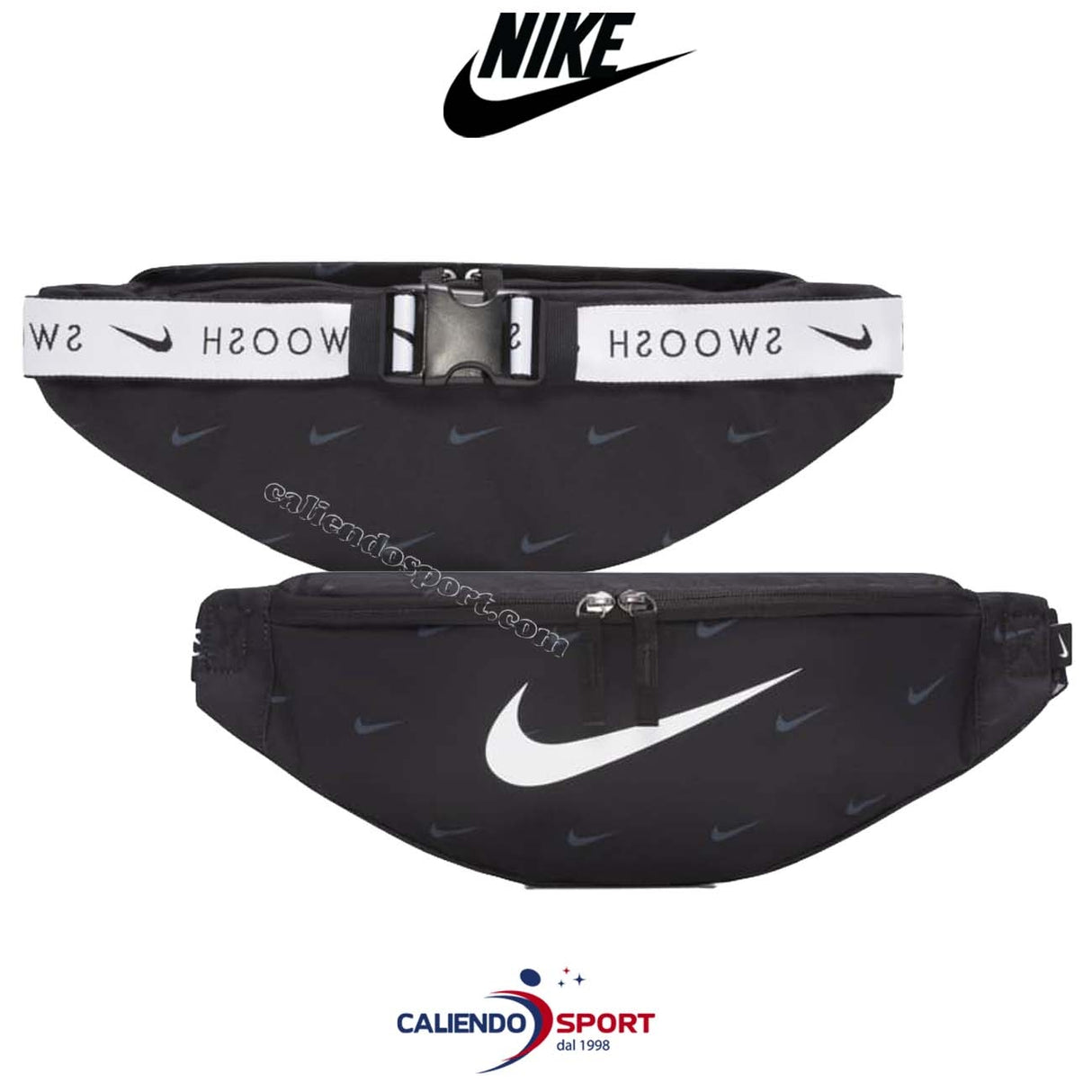 NIKE DC7343 010 HERITAGE SWOOSH BLACK BELT BAG