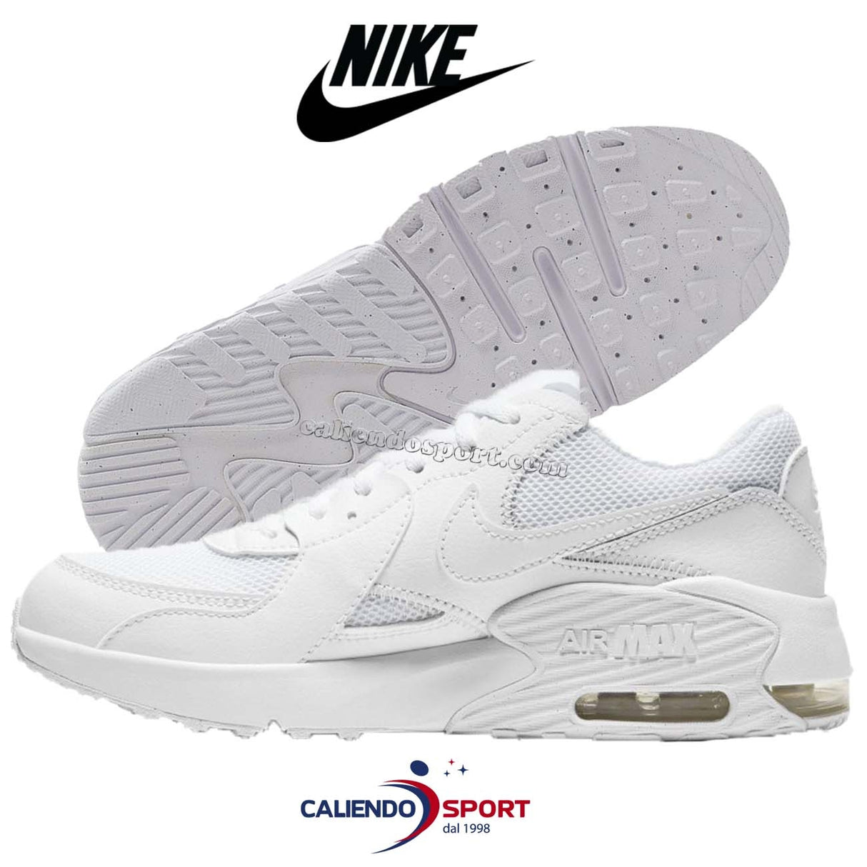 SCARPA NIKE AIR MAX EXCEE CD6894-100 GS BIANCO