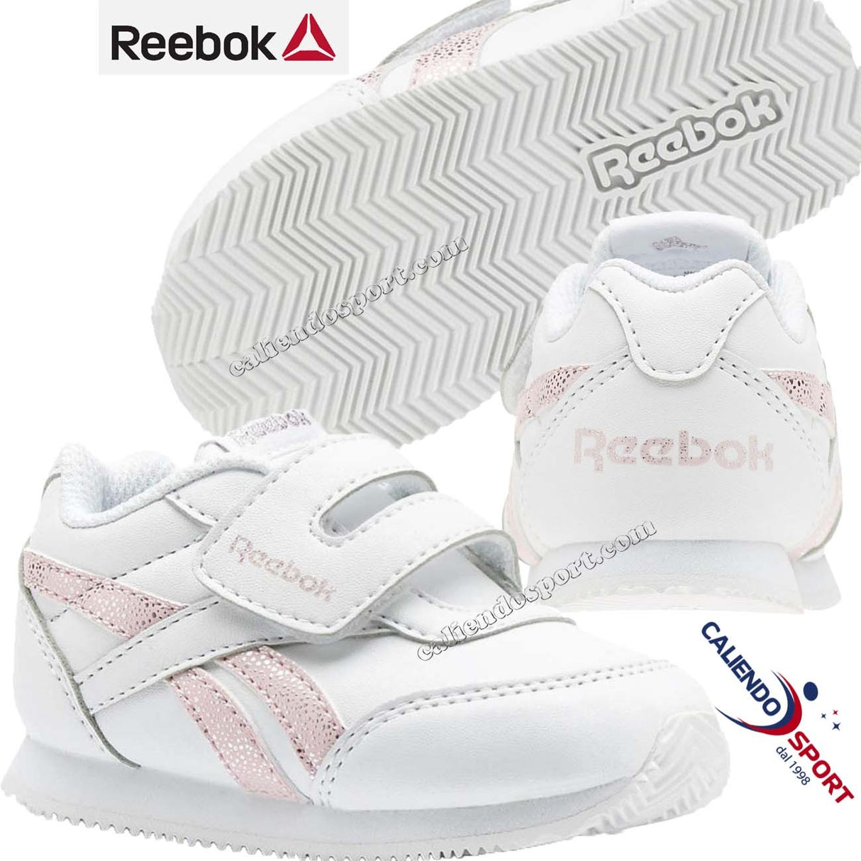 REEBOK CN4811 ROYAL CLIOG 2 KC WHITE VELCRO GIRLS SHOES