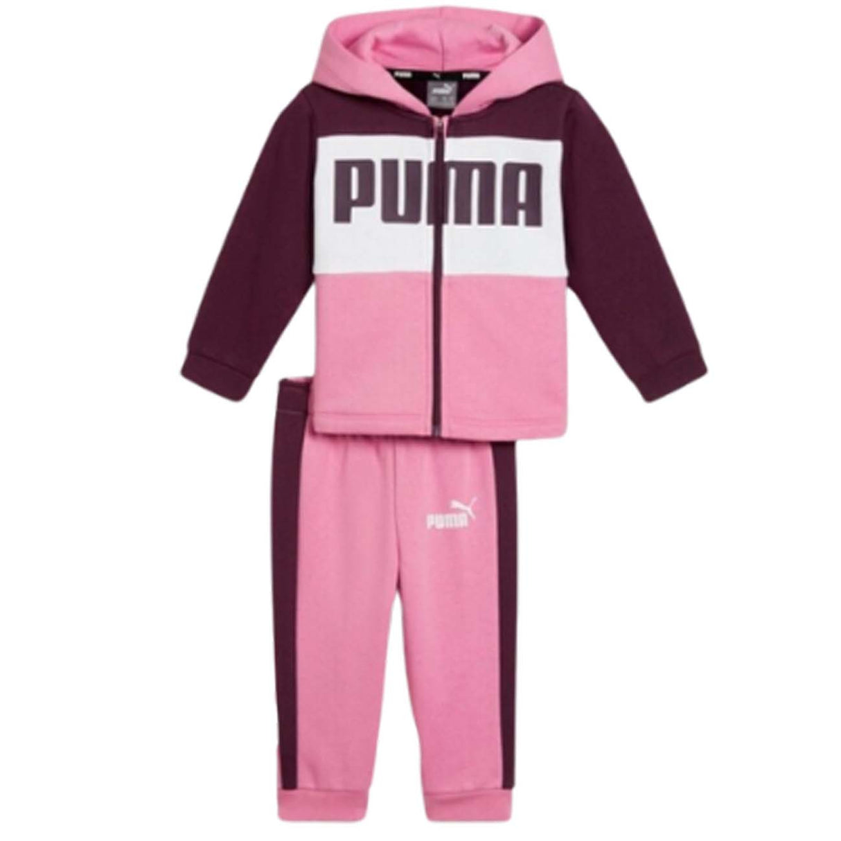 TUTA BAMBINI PUMA 680323 70 COLORBLOCK COTONE FELPATO