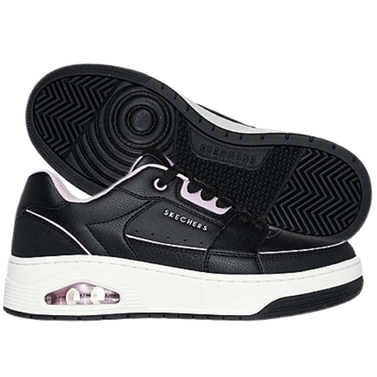 SCARPA DONNA SKECHERS 177710 BKLP LOW TOP NERO