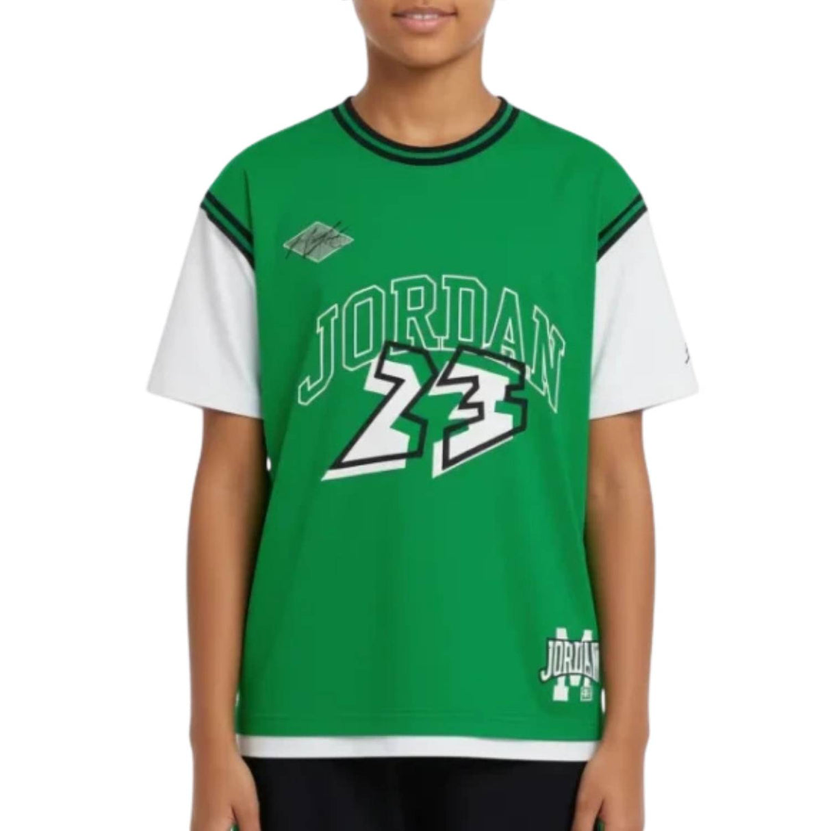 T-SHIRT RAGAZZI JORDAN 95F953 F4F DYNASTY RETE VERDE