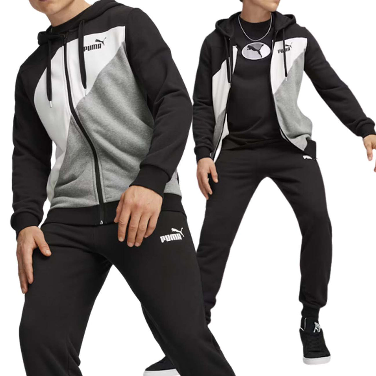 TUTA PUMA 679730 01 POWER COTONE GARZATO SPORT