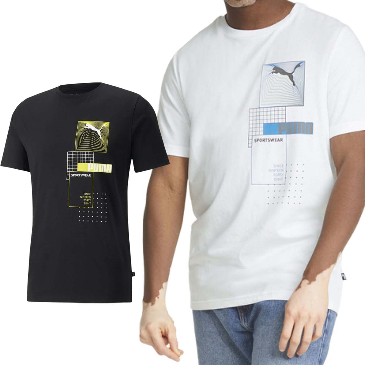 PUMA T-SHIRT 848572 REFLECTIVE GRAPHIC COTTON