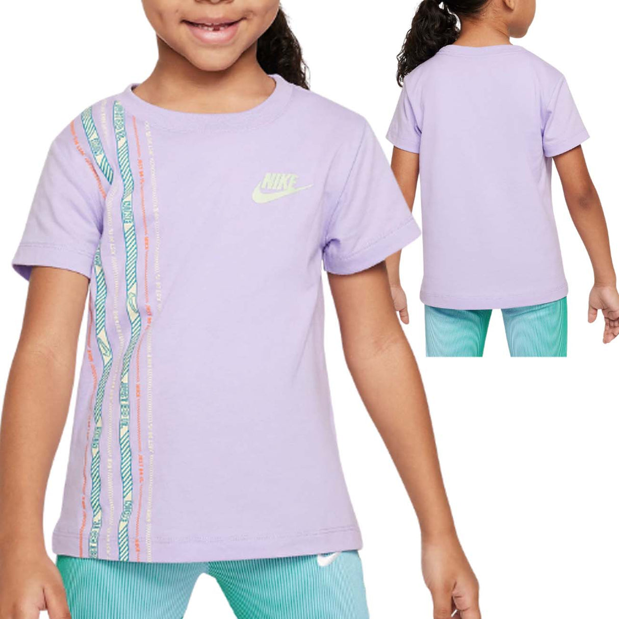 T-SHIRT BAMBINA NIKE 36M097 P63 COTONE VIOLA