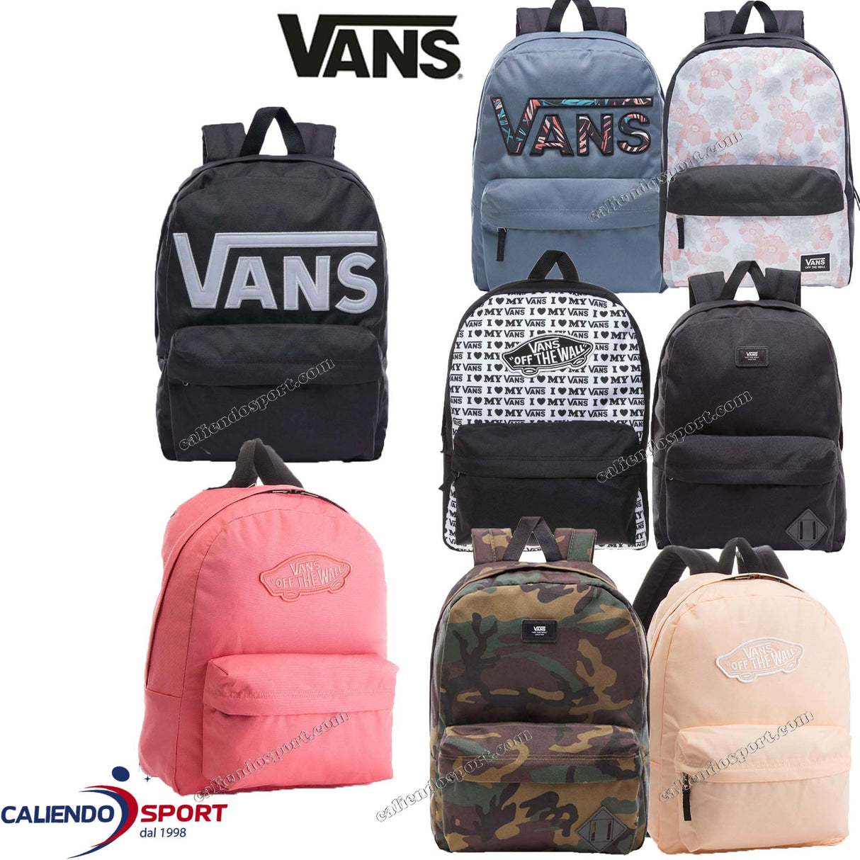 -VANS BACKPACK 01 MEN WOMEN SCHOOL FREE TIME BACKPACK BLACK VARIOUS COLORS