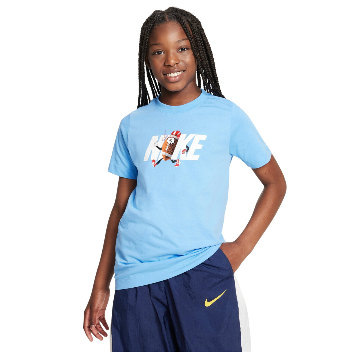 T-SHIRT RAGAZZI NIKE FD3971 412 SPORTWEAR CELESTE