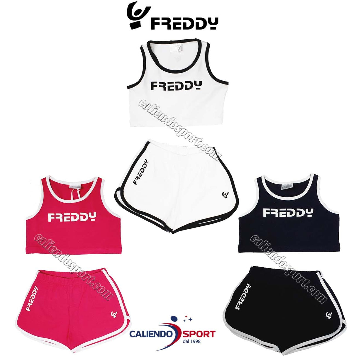 COMPLETO CANOTTA+SHORT BAMBINA FREDDY FR0134 COTONE