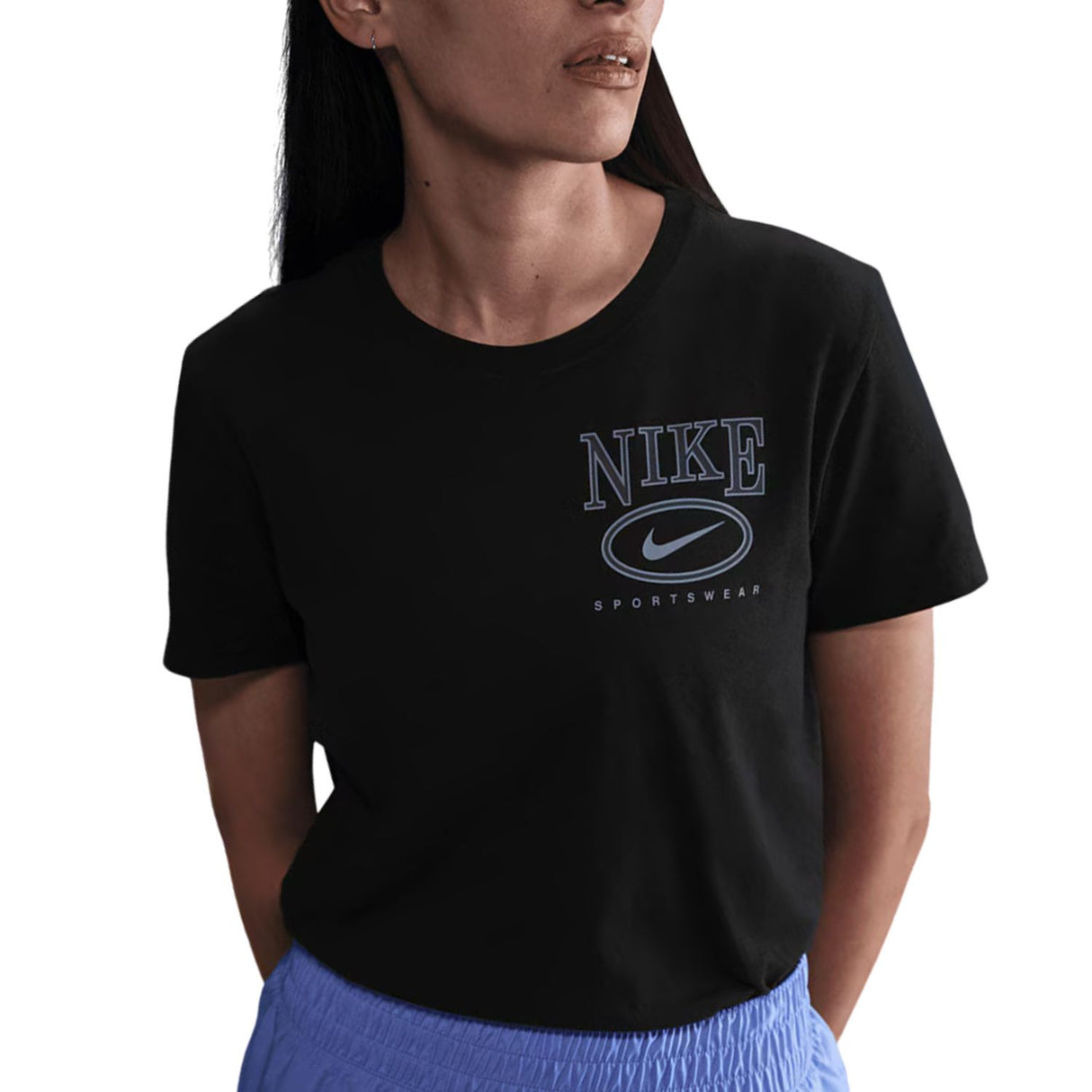 T-SHIRT DONNA NIKE IB2447-010 CLUB COTONE