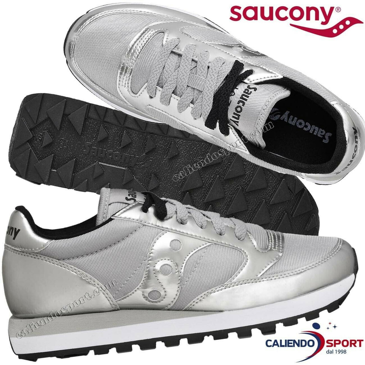 SCARPA SAUCONY DONNA S1044 461 JAZZ ORIGINAL ARGENTO SNEAKER