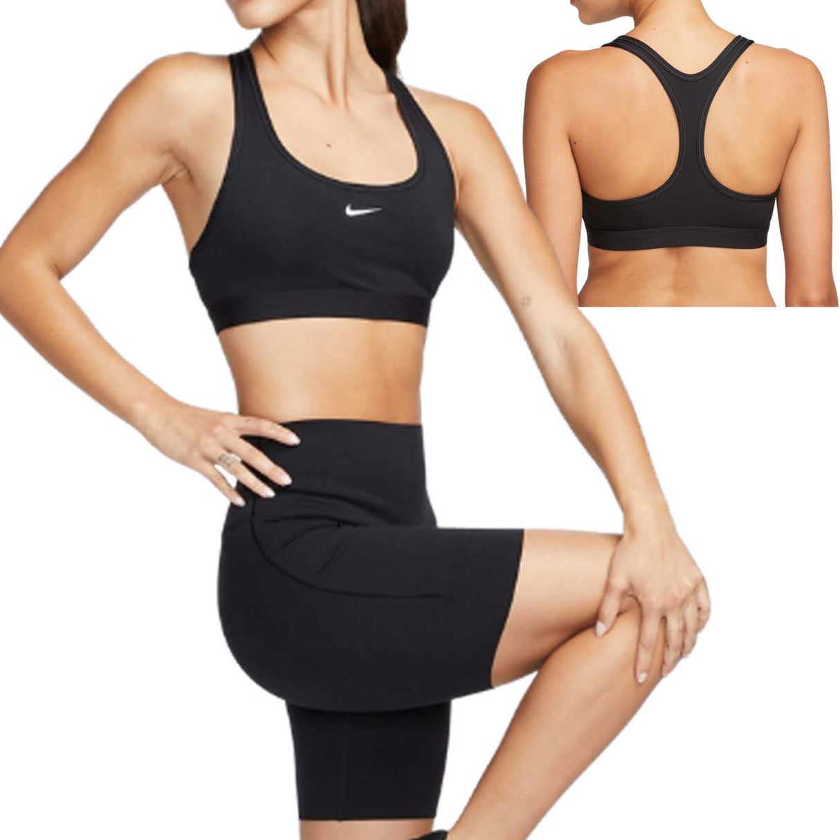 REGGISENO NIKE DX6817 LIGH SUPPORT BRA NERO SPORT