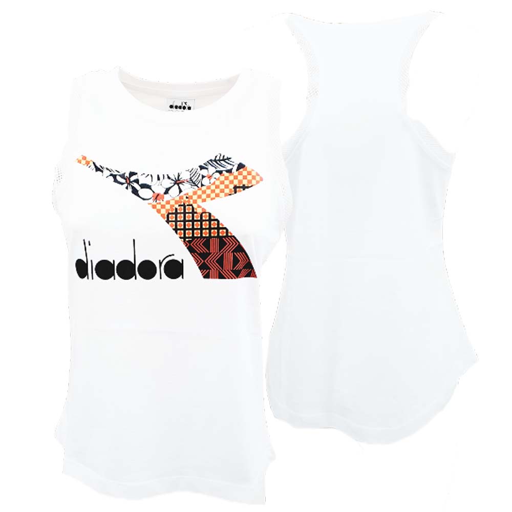 DIADORA 178187 WHITE COTTON WOMEN'S TANK TOP