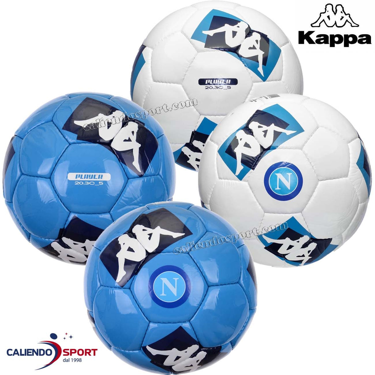 BALLON DE FOOTBALL NAPLES KAPPA 311255W PLAYER 20.3CN 5