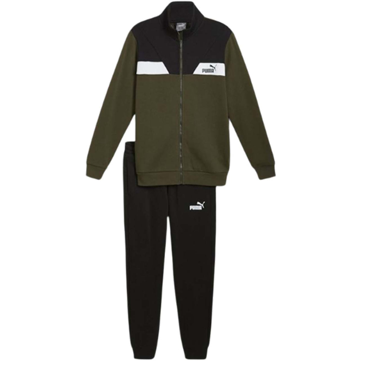 TUTA PUMA 681900 70 POWER COTONE FELPATO VERDE