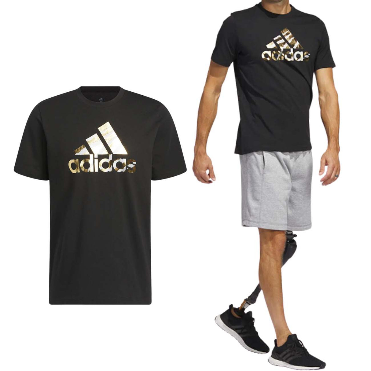 T-SHIRT EN COTON NOIR AVEC LOGO PUISSANT ADIDAS IC1678
