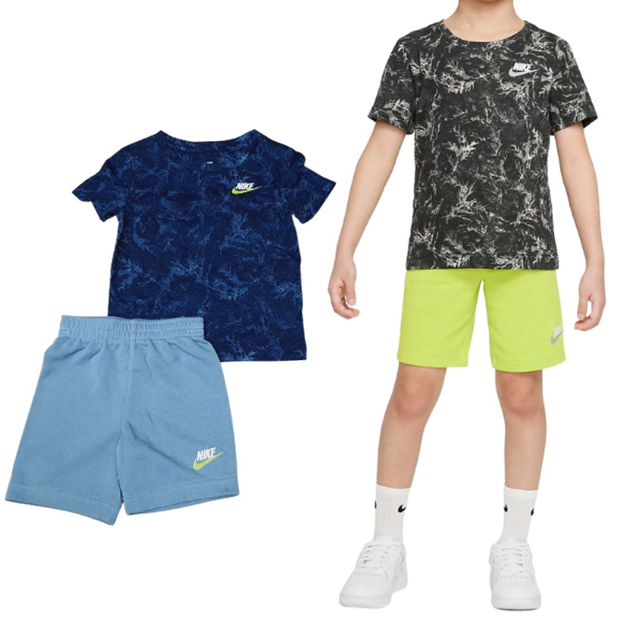 COMPLETO NIKE BAMBINI 86J519 T-SHIRT+PANTALONCINO COTONE