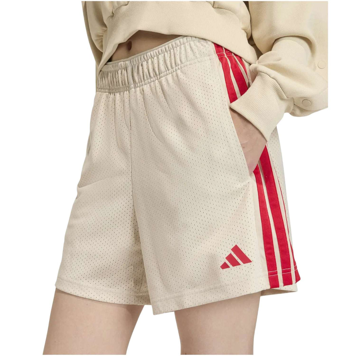 PANTALONCINO DONNA ADIDAS KC4986 STADIUM BEIGE