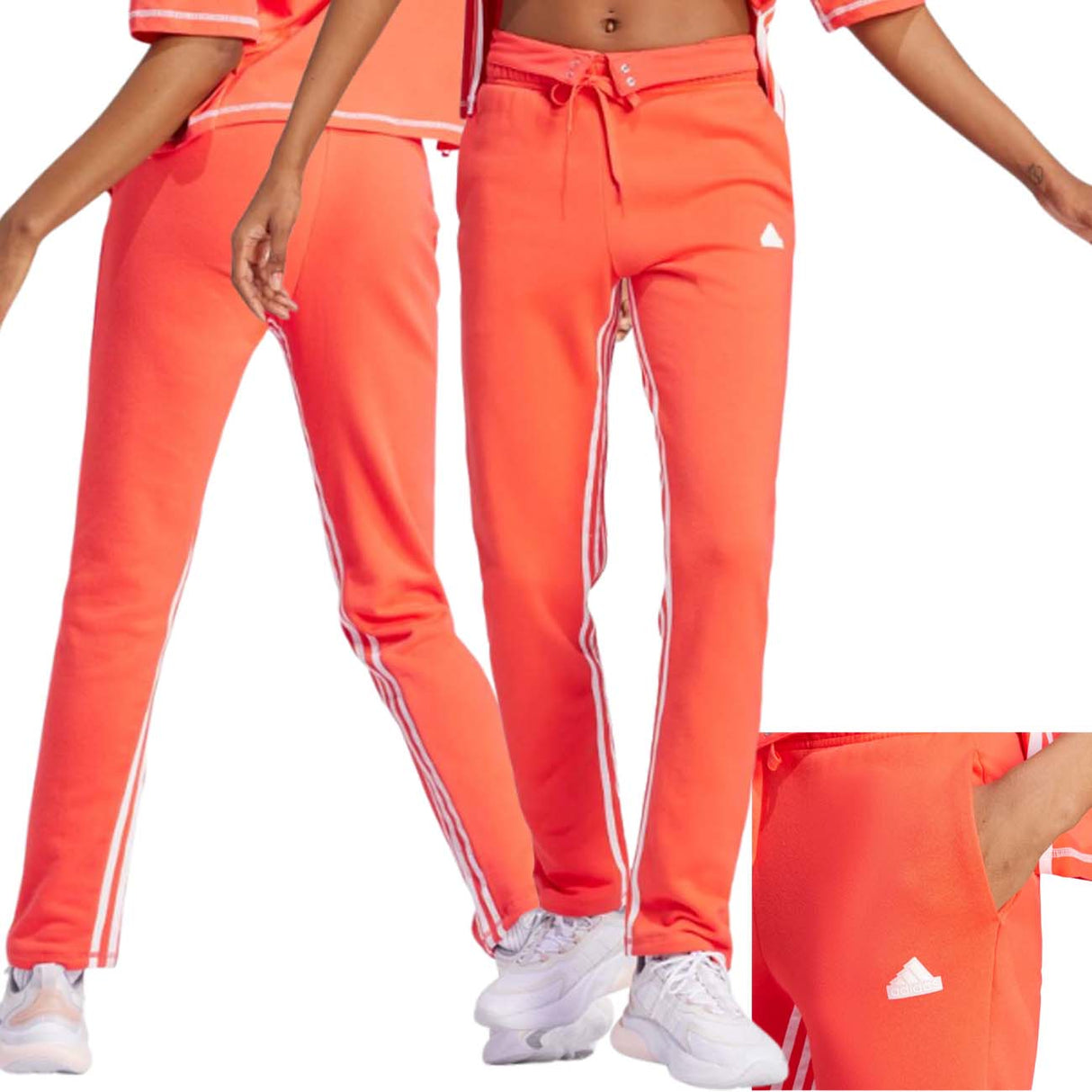 PANTALONE DONNA ADIDAS IS0897 DANCE ALL-GENDER COTONE GARZATO