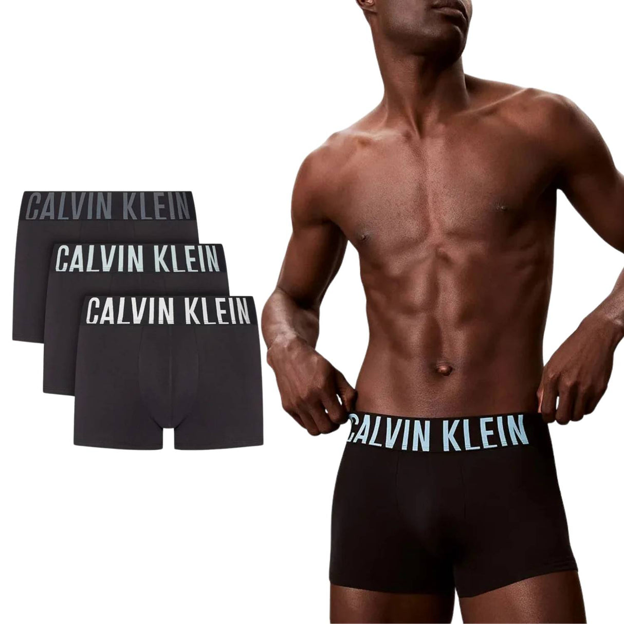 BOXER CALVIN KLEIN 000NB3608A ZDO CONFEZIONE 3 PEZZI NERO