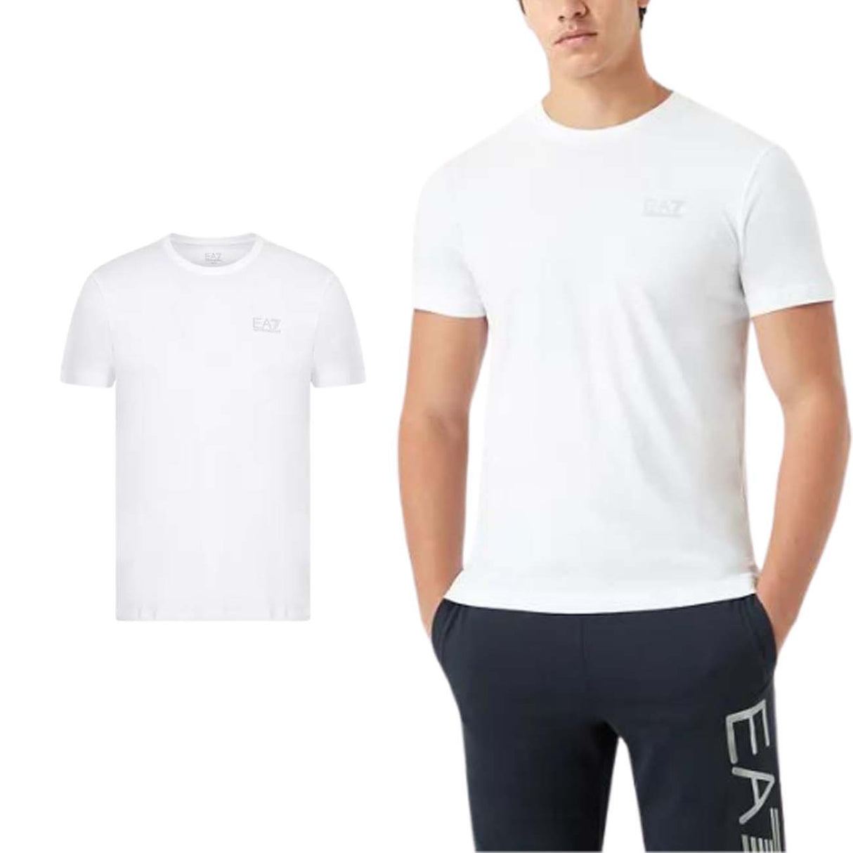 T-SHIRT ARMANI EA7 E24 8NPT51 PJM9Z 1100 BIANCO COTONE