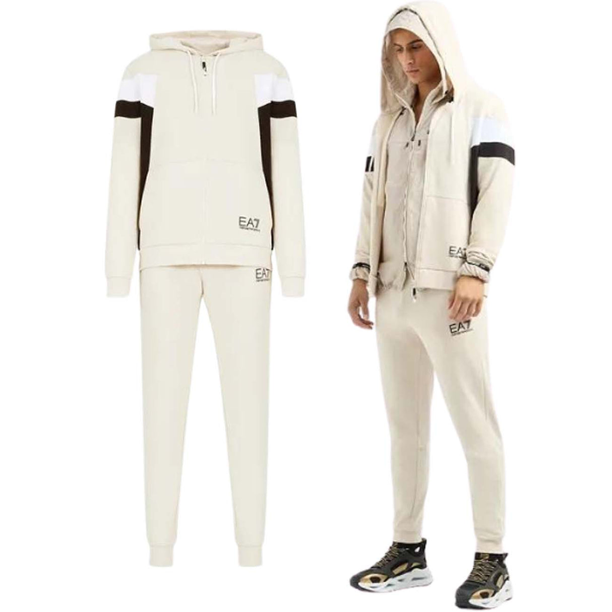 TUTA ARMANI EA7 E24 3DPV10 PJLIZ 1946 BEIGE COTONE