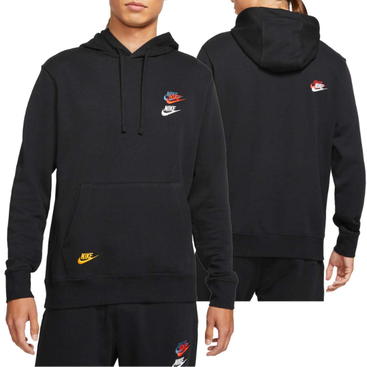 NIKE DD4666 010 ESSENTIAL+ BLACK BRUSHED COTTON SWEATSHIRT