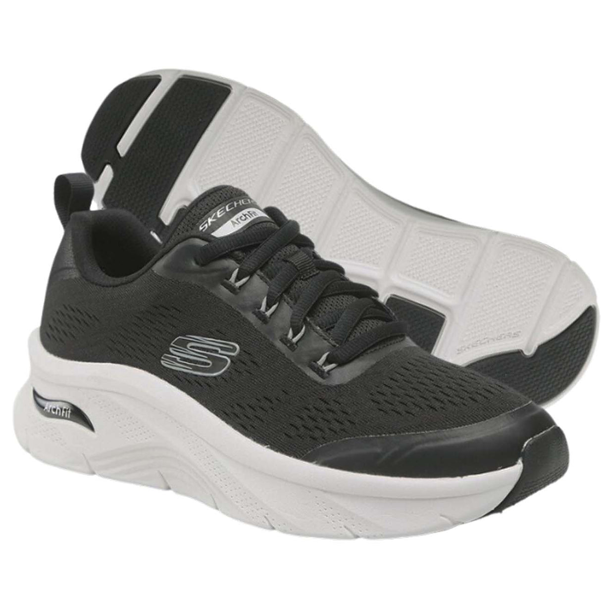 SKECHERS SHOE 232502 BKW ARCH FIT D LUX SUMMER