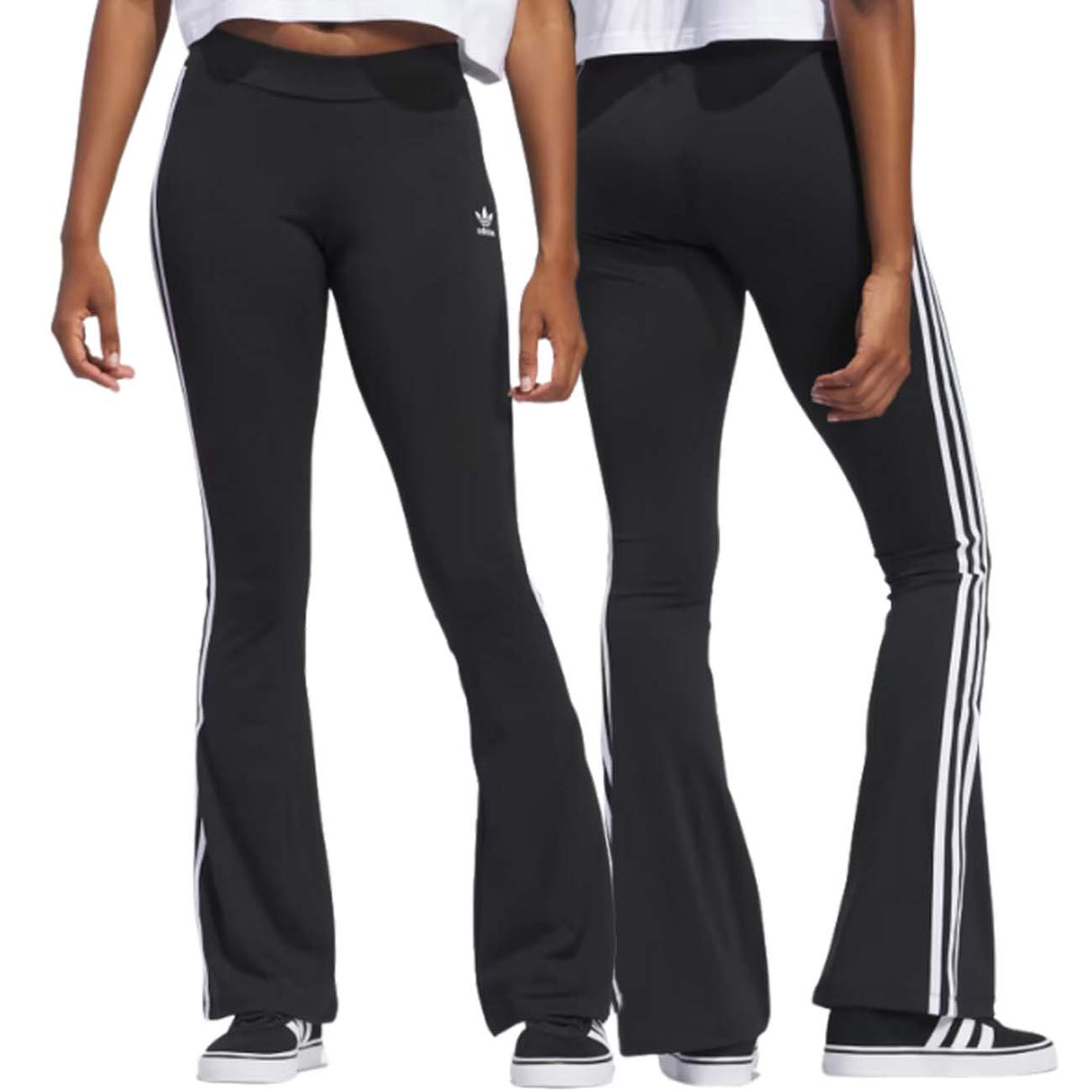 LEGGINGS DONNA ADIDAS ADIDAS IN1100 NERO FLARED