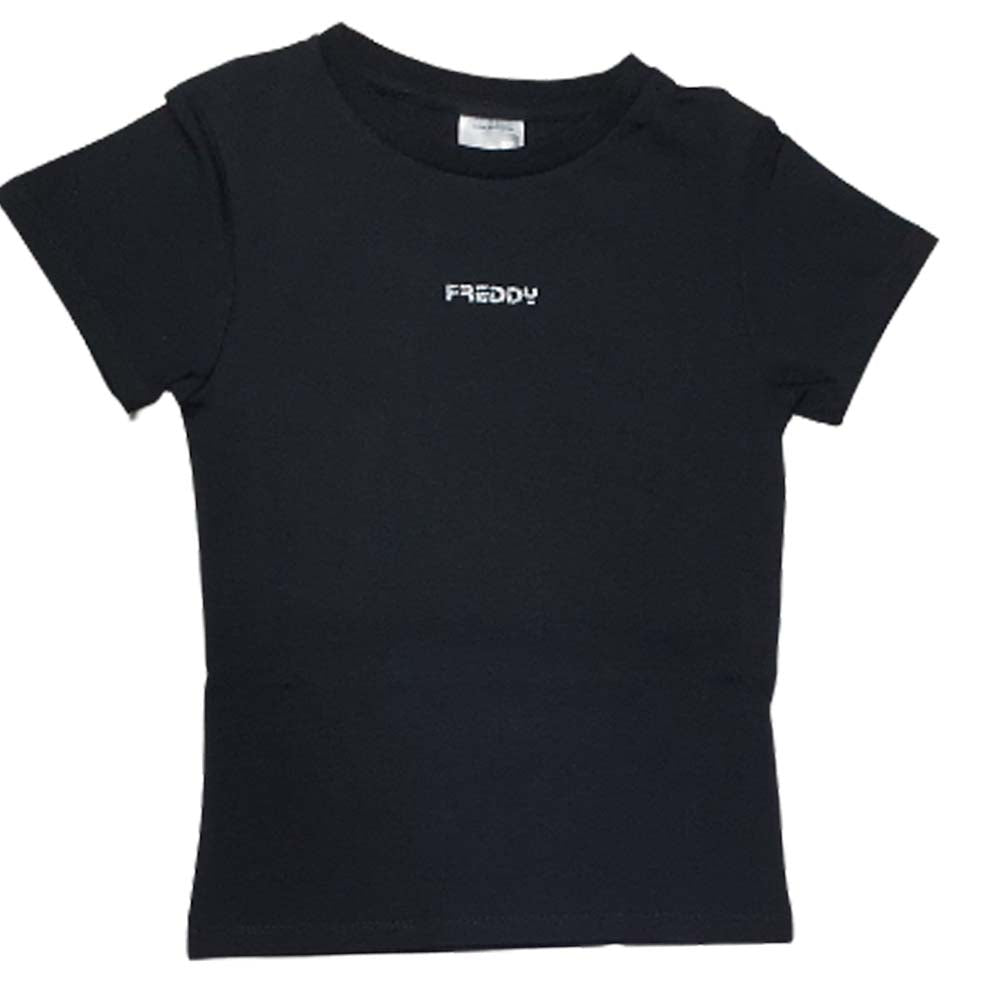 T-SHIRT RAGAZZE FREDDY FR1275 COTONE NERO BEIGE
