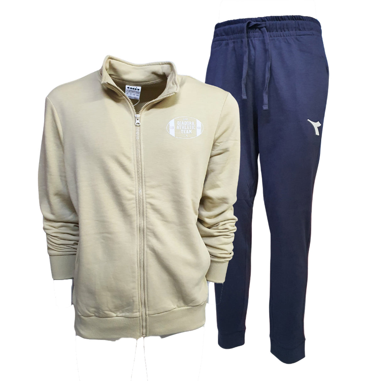 TUTA DIADORA 182906 COTONE GARZATO NERO BEIGE