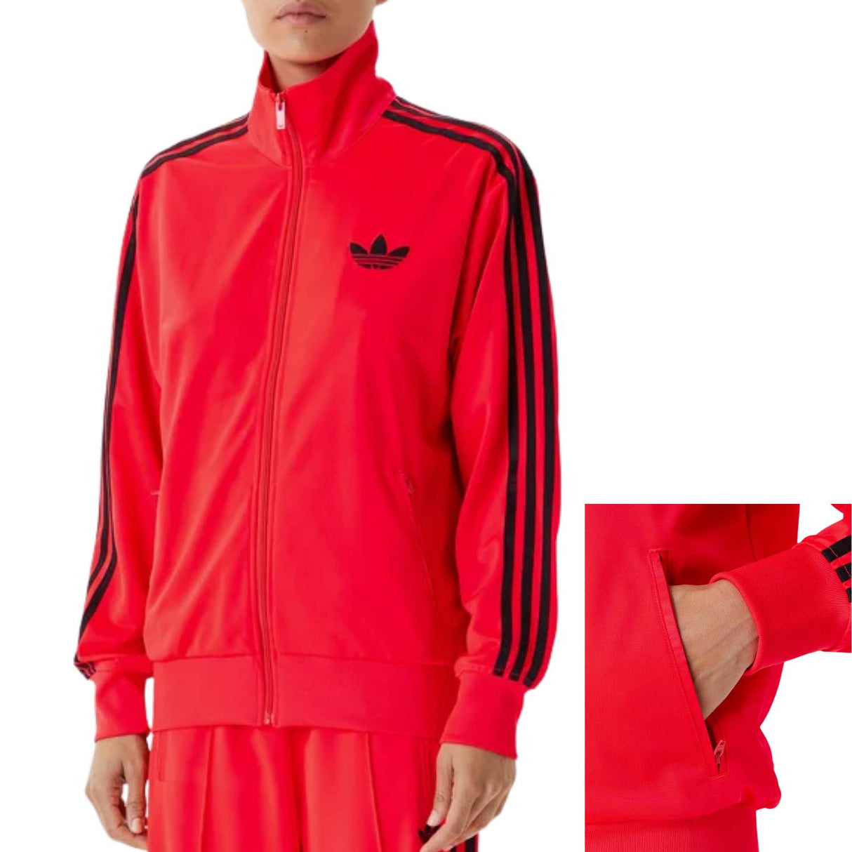 GIACCA DONNA ADIDAS JW3663 ADICOLOR CLASSIC ROSSO