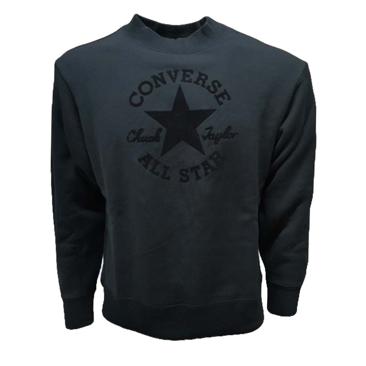 FELPA CONVERSE 10023335 001 NERO GIRO COLLO