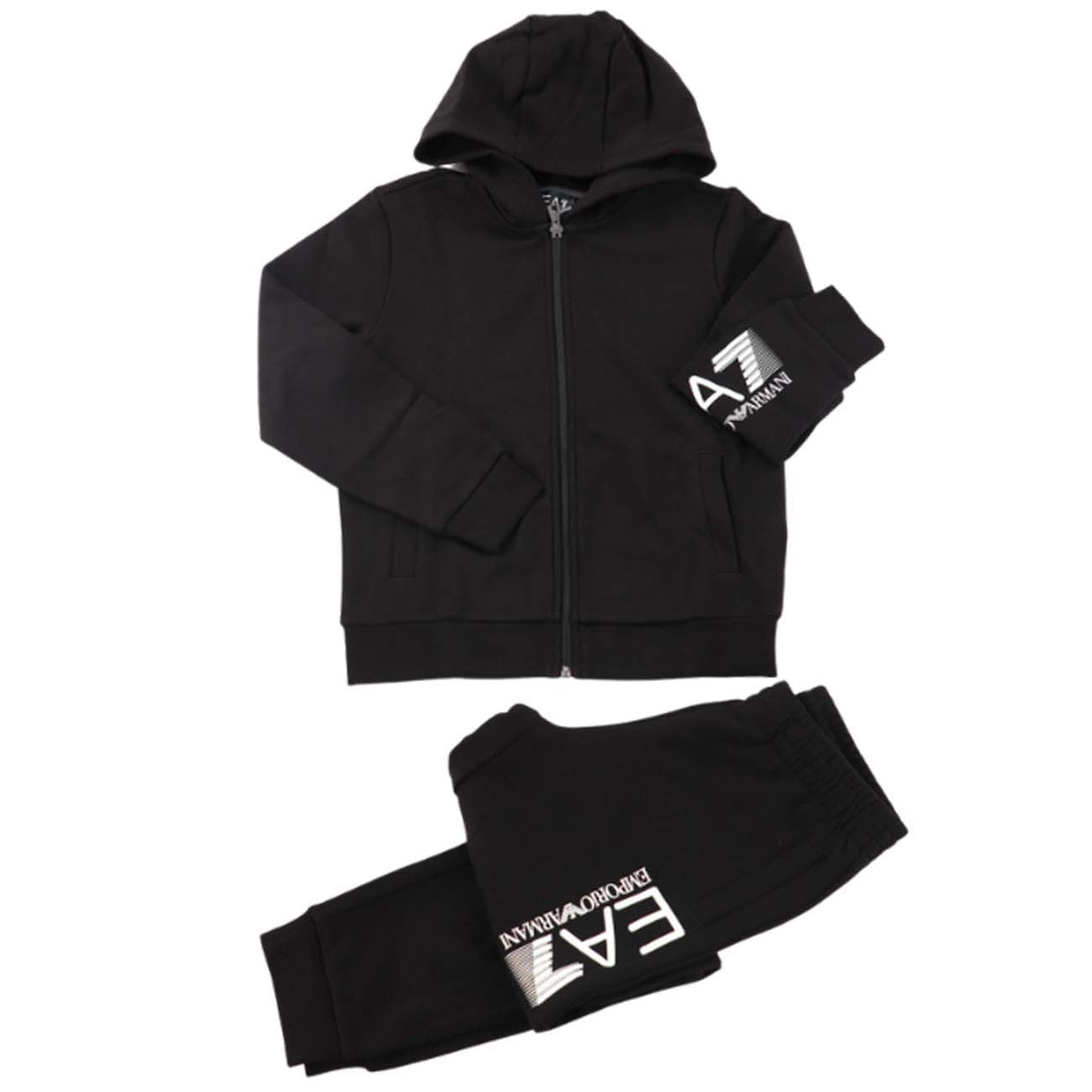 ARMANI EA7 6LBV56 BJEXZ COTTON FLEECE TRACKSUIT FOR BOYS