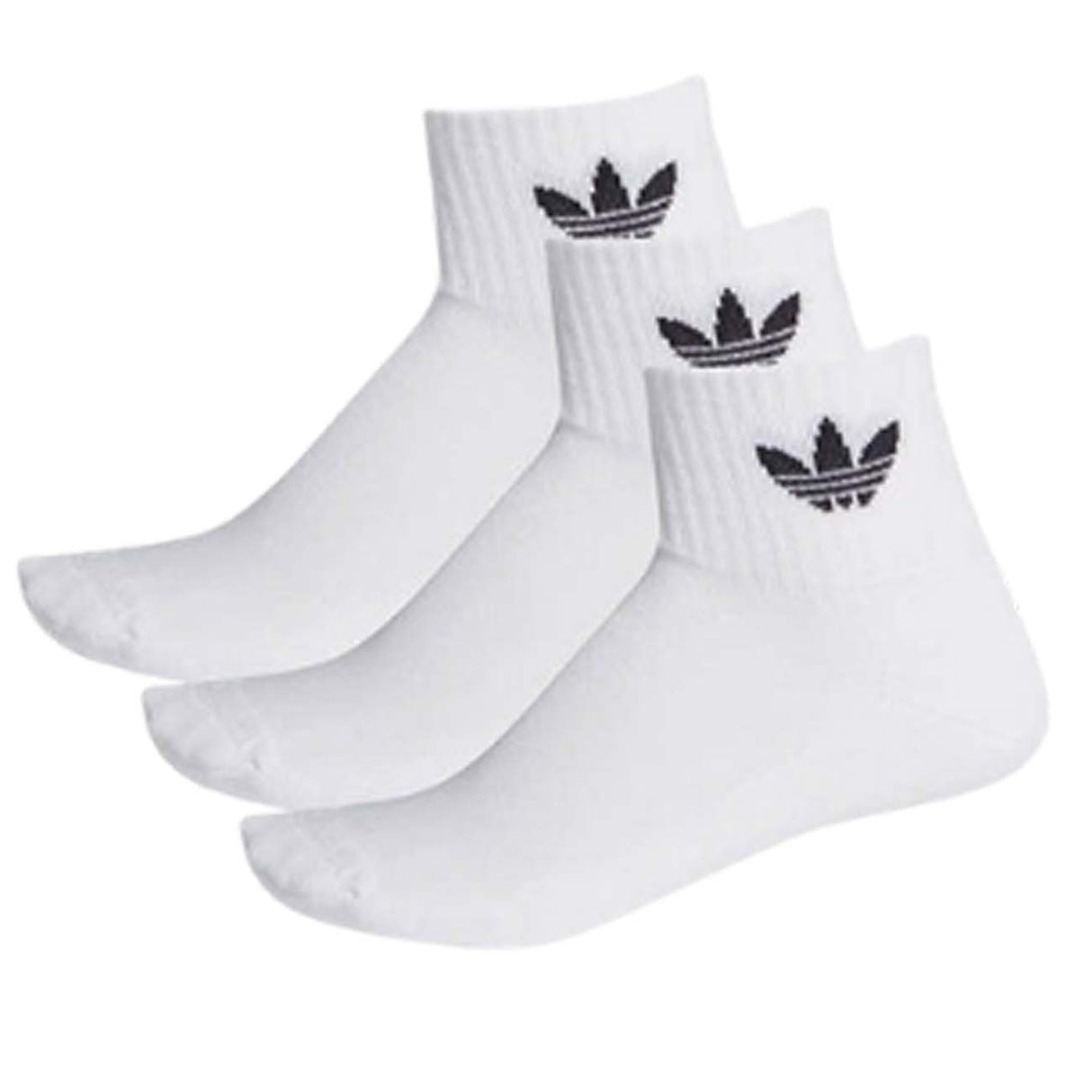 ADIDAS FT8529 MID CUT WHITE SOCKS 3 PAIRS UNISEX