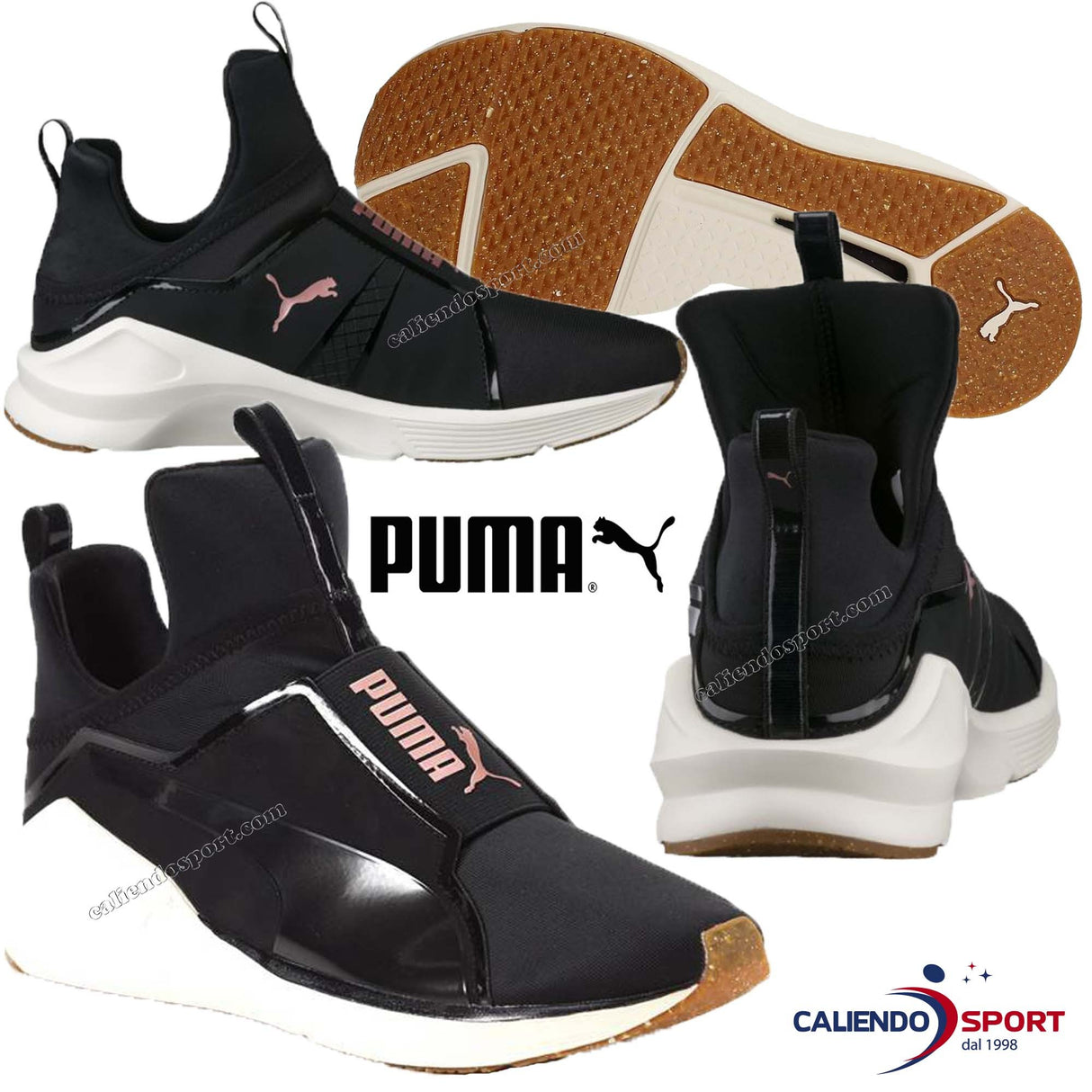 SCARPA DONNA PUMA 190347 01 NERO SNEAKER FIERCE VR WN'S COLLO ALTO