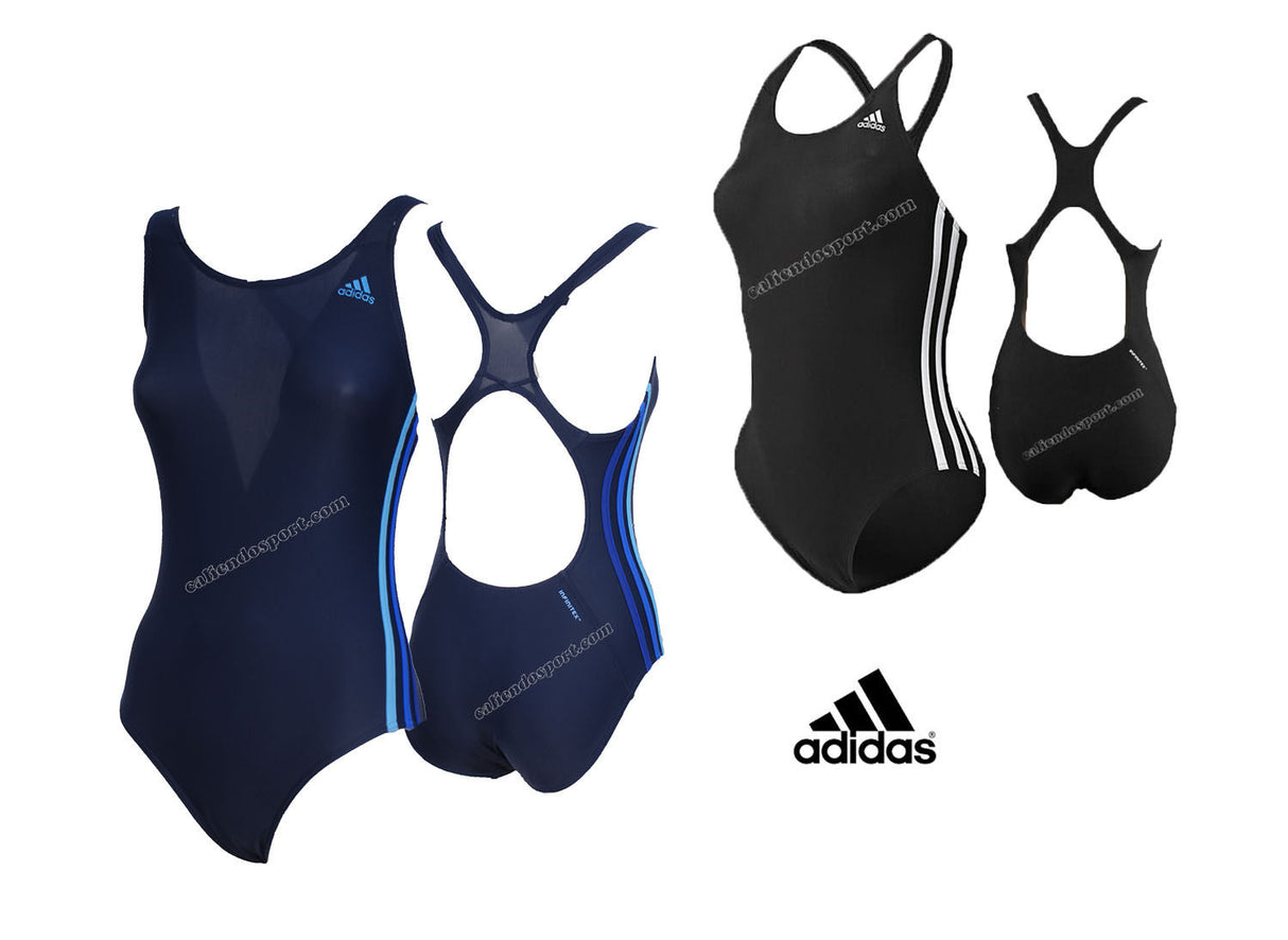 MAILLOT DE BAIN UNE PIÈCE PISCINE ADIDAS FEMME BLEU NOIR INFINITEX SEA W57397 X12894