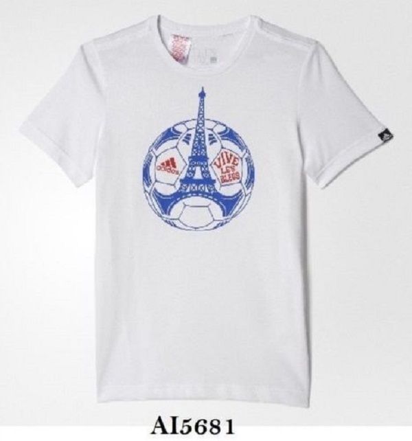 Adidas Boys T-shirt Child 11/12 YEARS Cotton Football Graphic Euro SHIRTS