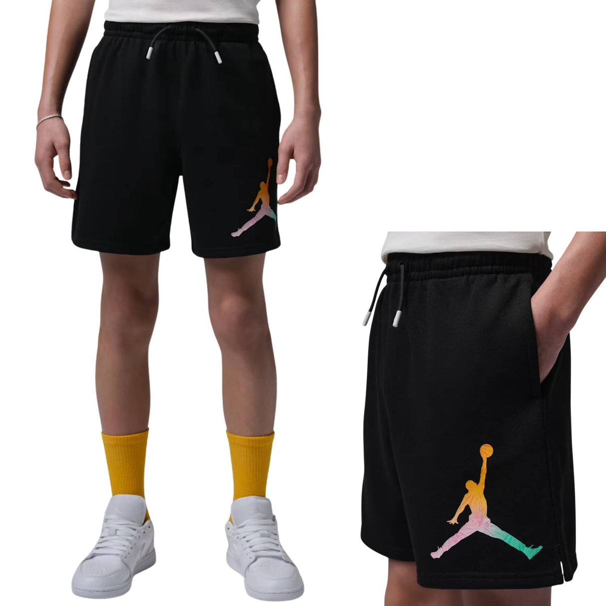 PANTALONCINO RAGAZZI JORDAN 95F797 023 NERO