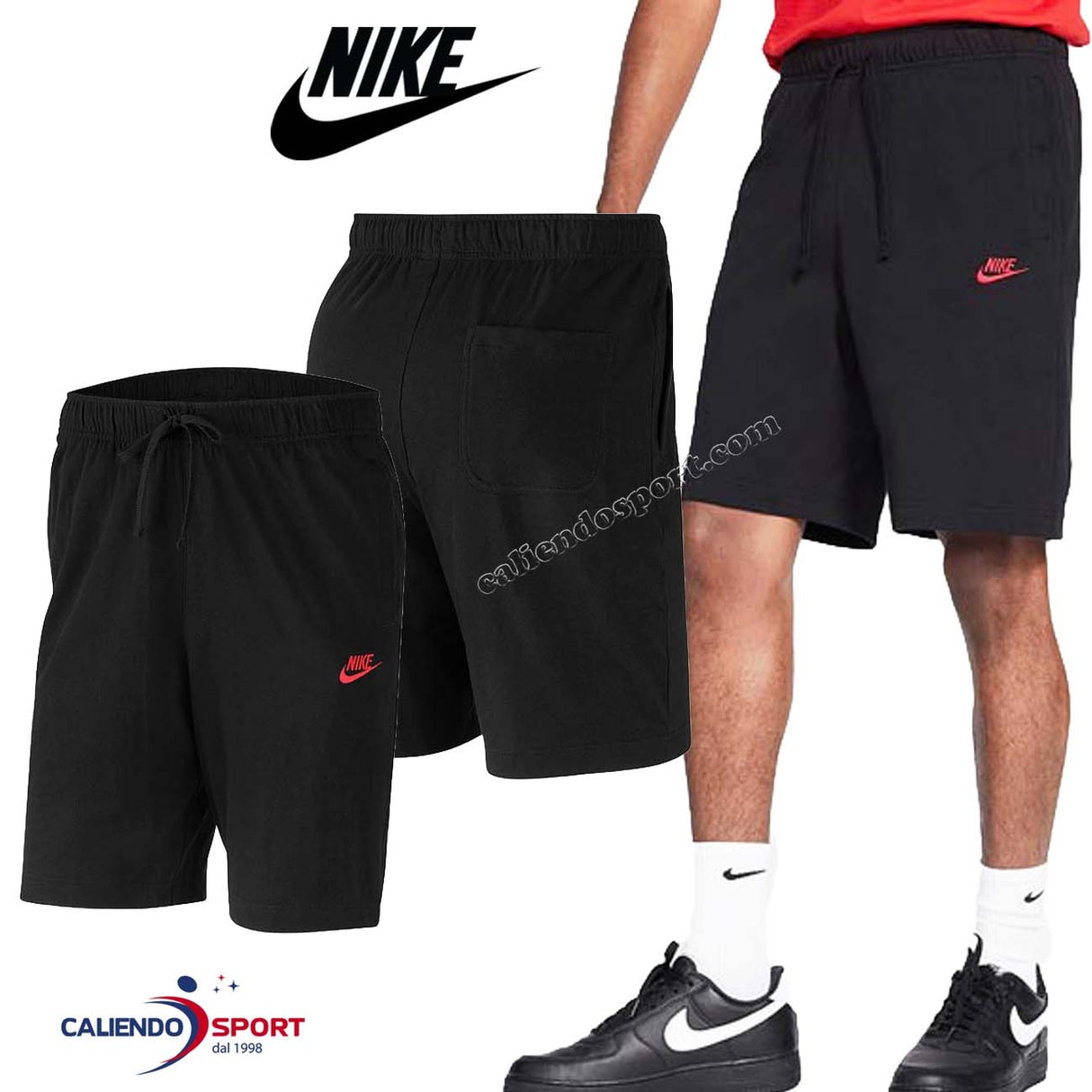 SHORT DE SPORT EN COTON NOIR NIKE BV2772 013
