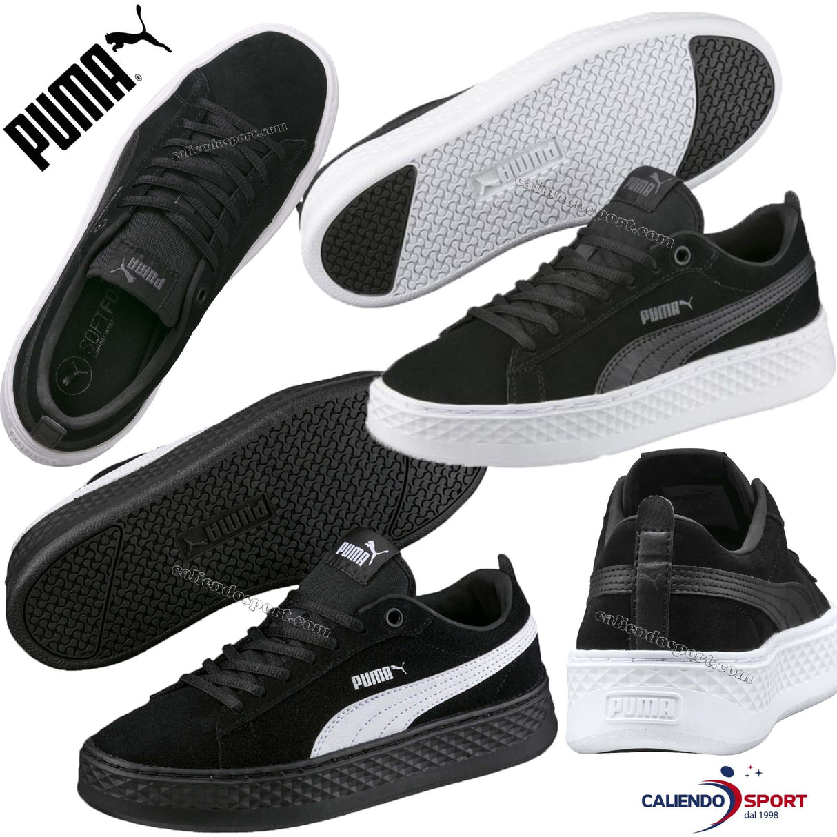 SCARPA PUMA DONNA 366488 01 02 SMASH PLATFORM SD NERO