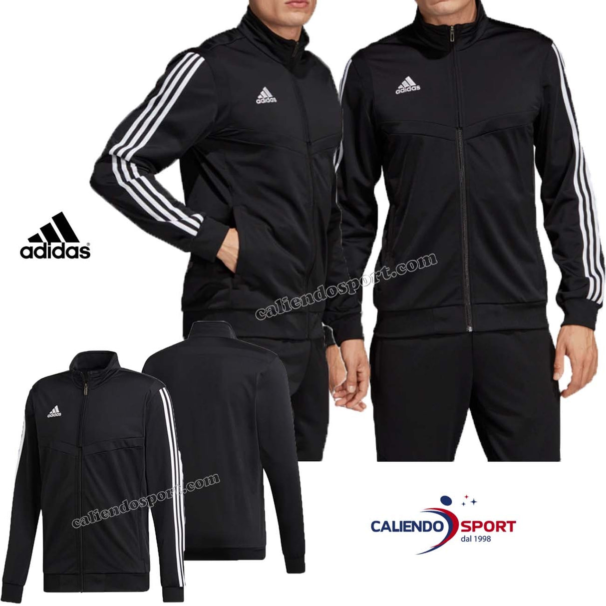 VESTE ADIDAS HOMME DT5783 TIRO 19 ACÉTATE NOIR