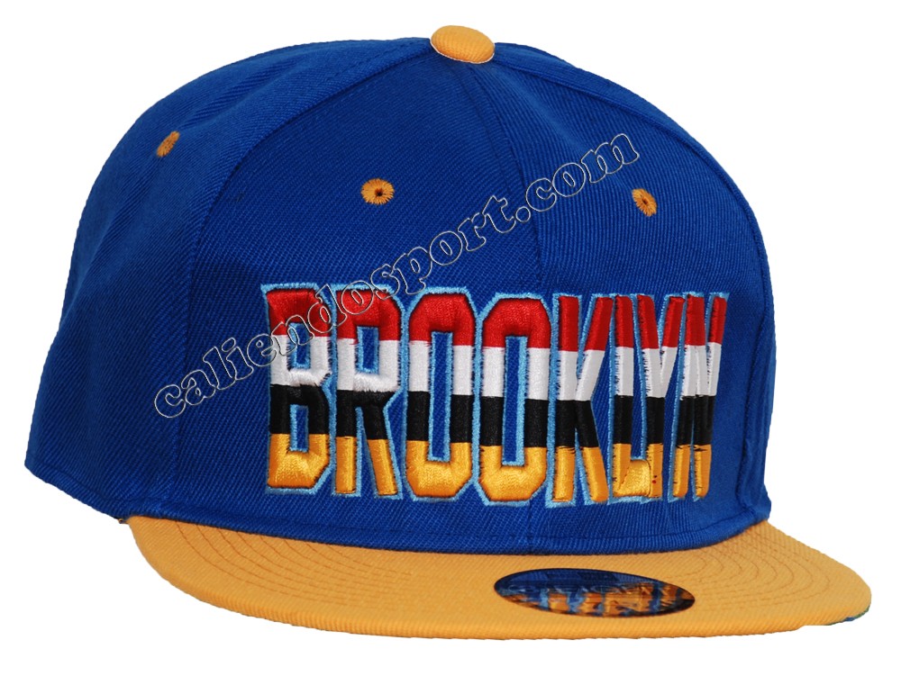 CAPPELLO CON VISIERA LARGA UOMO DONNA UNISEX BROOKLYN AZZURRO BLU NERO