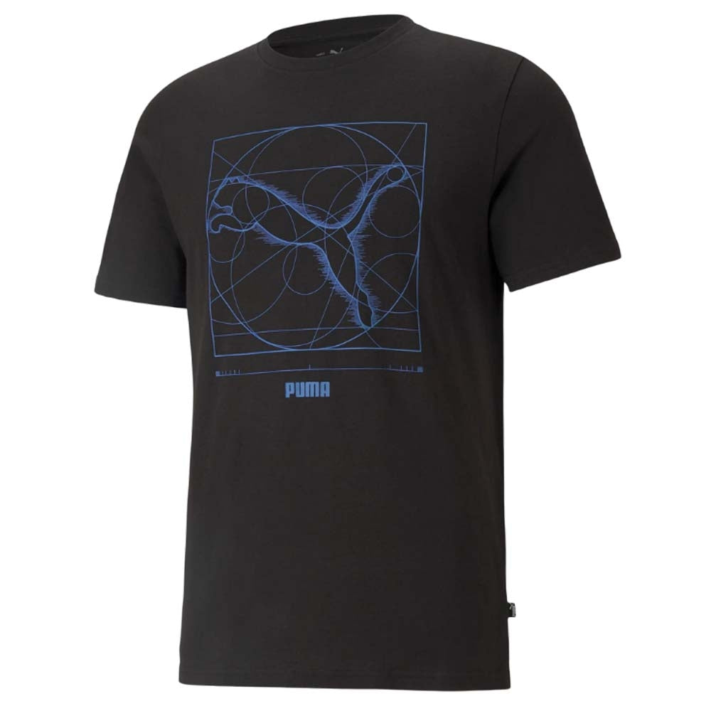 T-SHIRT PUMA 587775 RENAISSANCE CAT TEE NOIR VERT BLANC