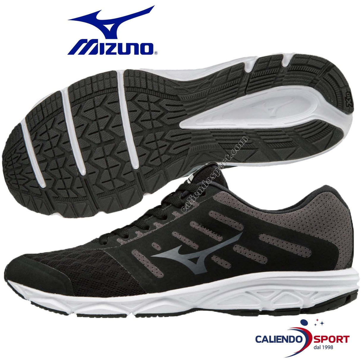 SCARPA MIZUNO UOMO J1GE183852 EZRUN RUNNING CORSA NERO PALESTRA