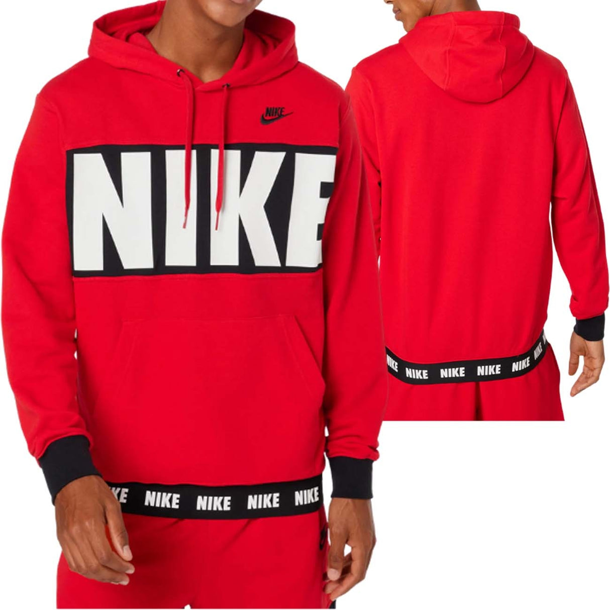 NIKE DD4726 657 LOGO HOODIE BRUSHED COTTON