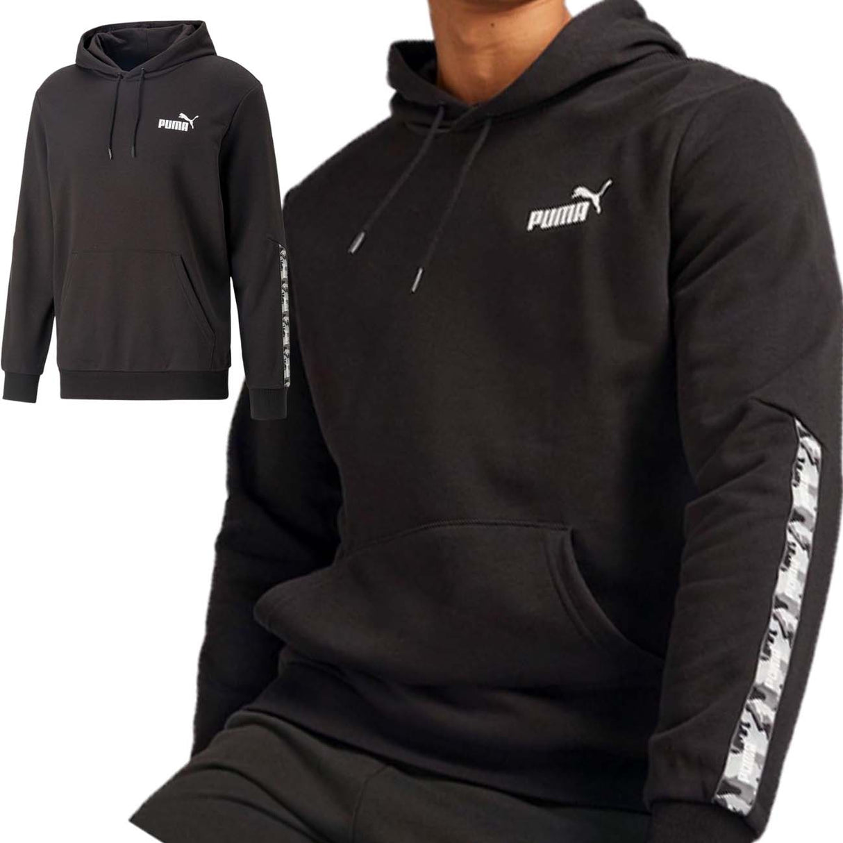 FELPA PUMA 673360 01 TAPE CAMO COTONE GARZATO