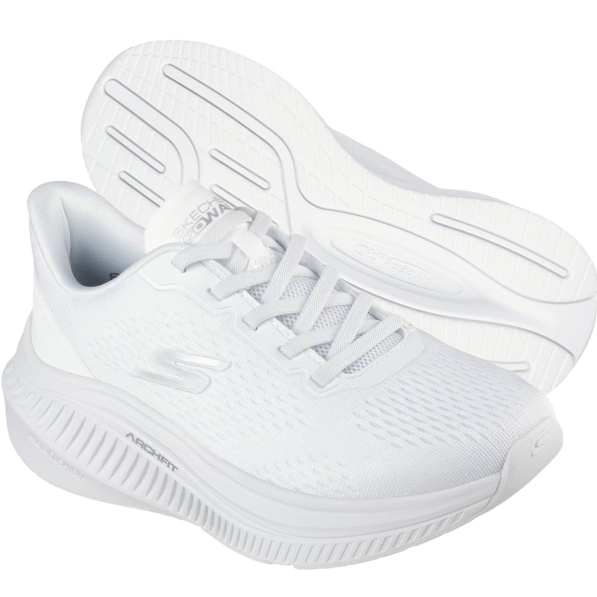SCARPA DONNA SKECHERS 125581 WHT GO WALK ARCH FIT