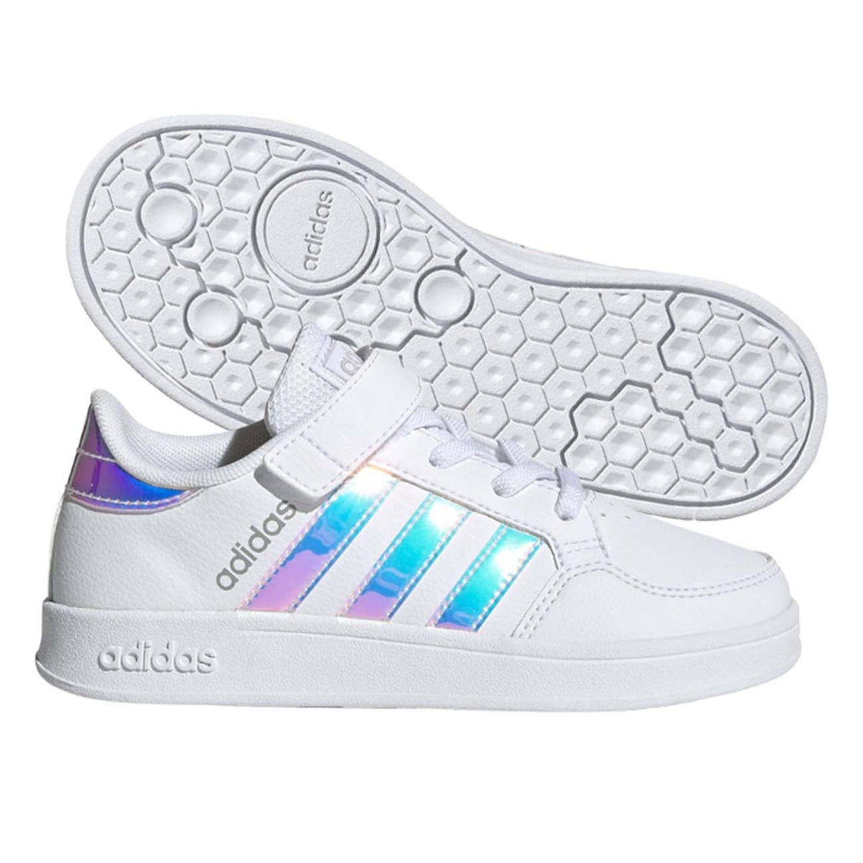 SCARPA RAGAZZE ADIDAS GW2326 BREAKNET C BIANCO STARPPO