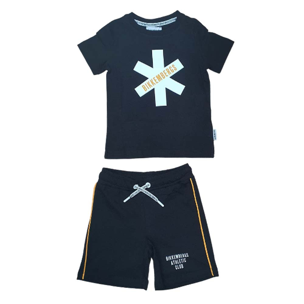 COMPLETO BAMBINI BIKKEMBERGS BK1020 COTONE T-SHIRT+PANTALONCINO