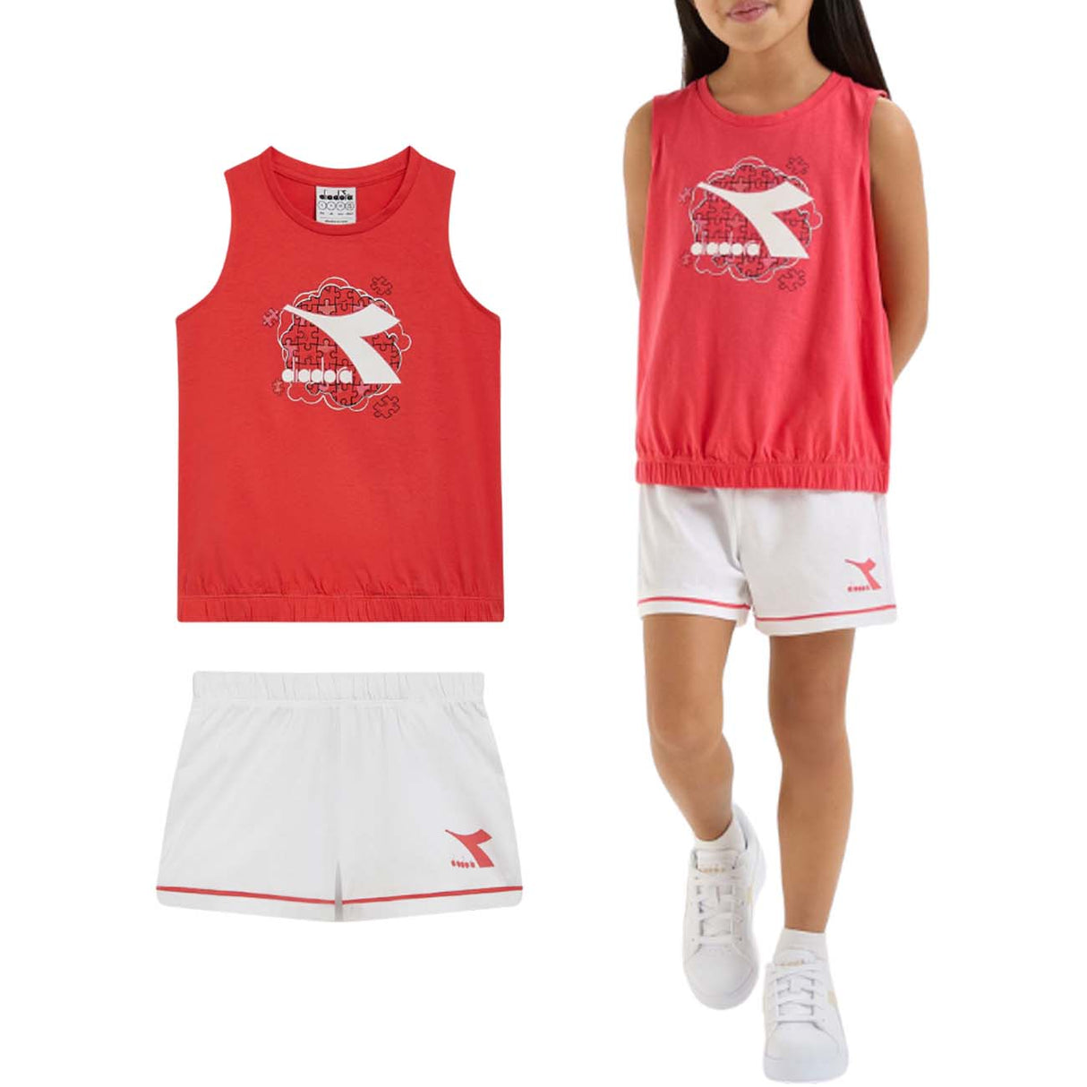 COMPLETO BAMBINE DIADORA 180462 45012 PUZZZLES COTONE